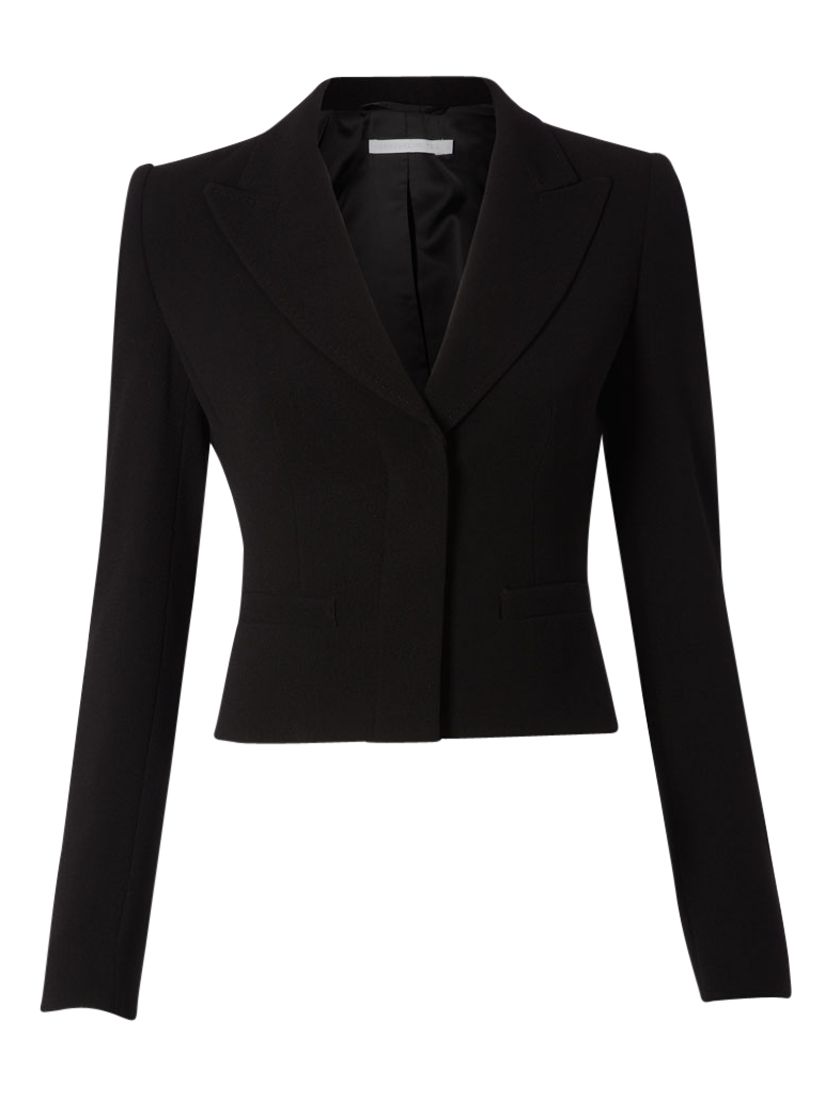 Hobbs Unlimited Shrunken Tux Jacket, Black at John Lewis