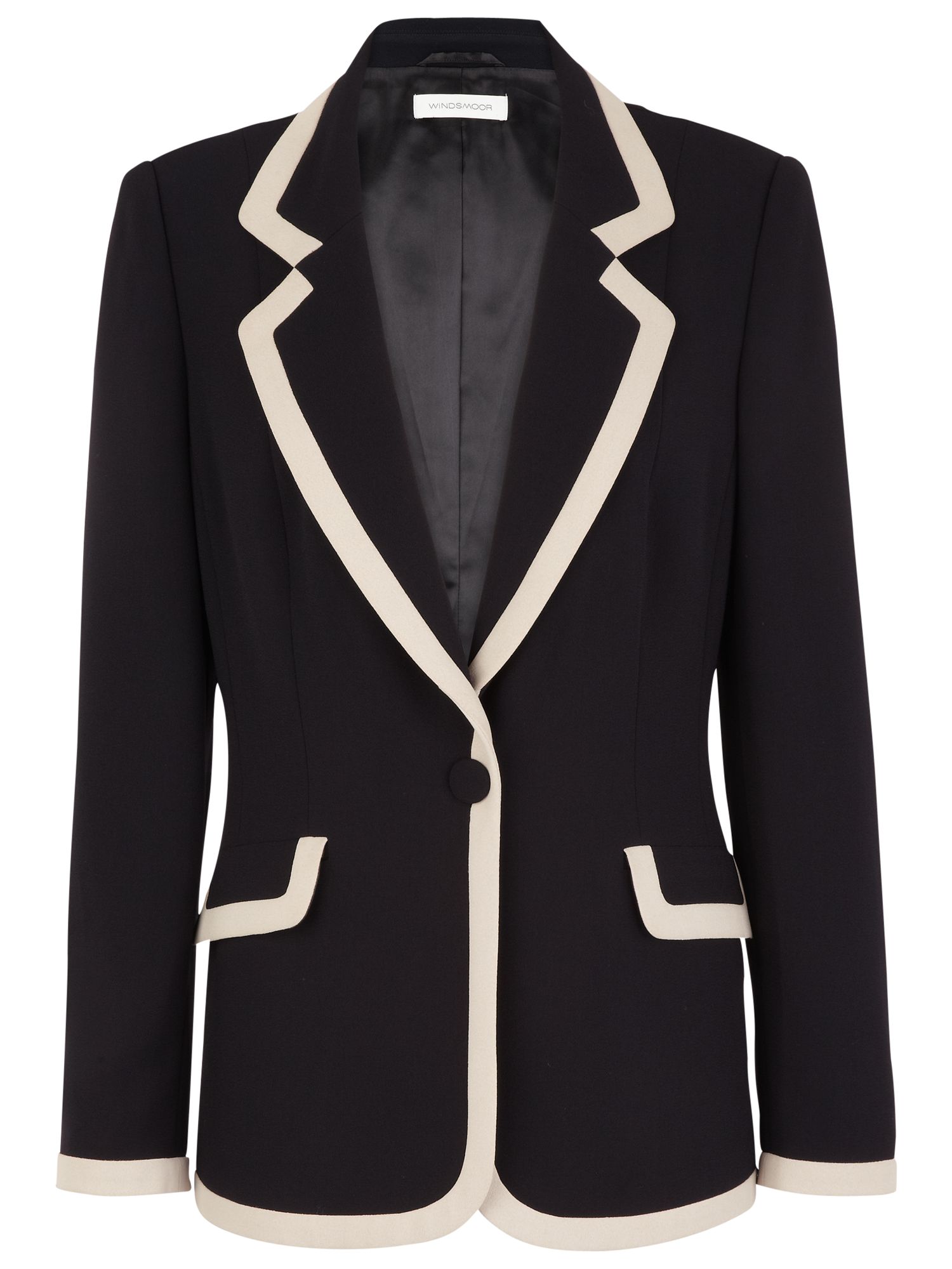 Windsmoor Tipped Jacket, Black at John Lewis