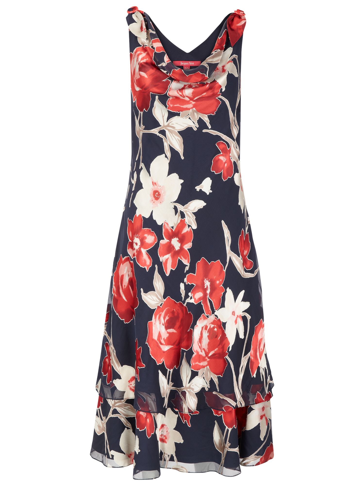 Jacques Vert Sunshine Floral Devore Dress, Purple at John Lewis