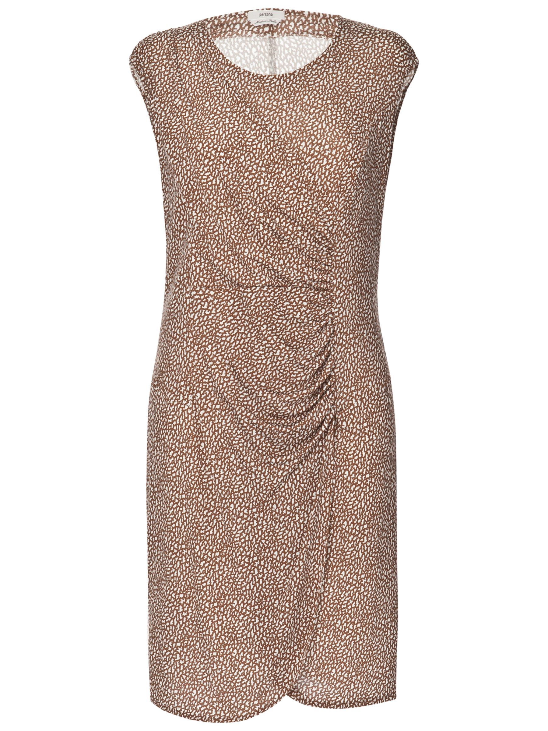Persona Printed Jersey Dress, Tan/Ivory at John Lewis