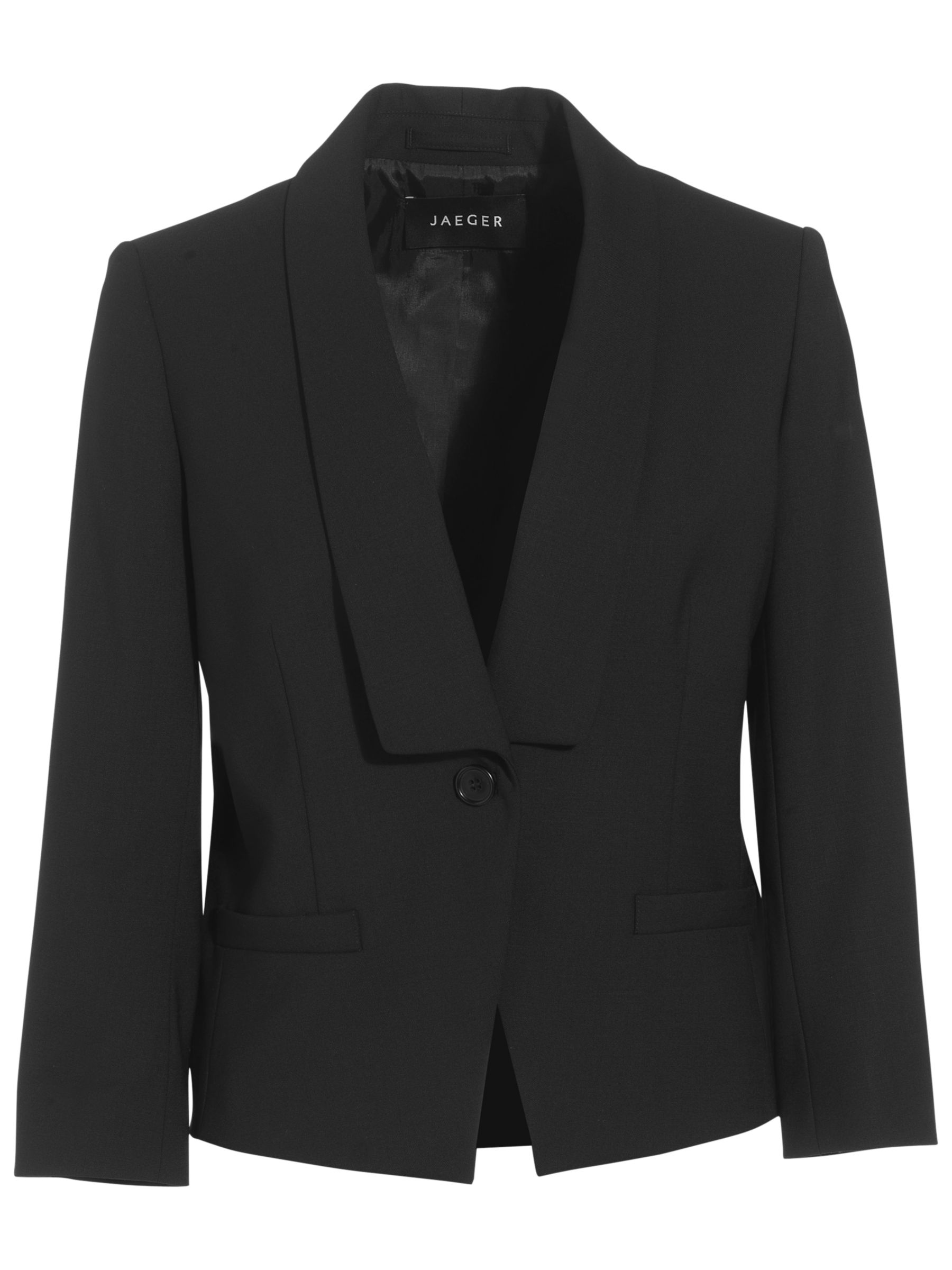 Jaeger Shawl Collar Jacket, Black at John Lewis
