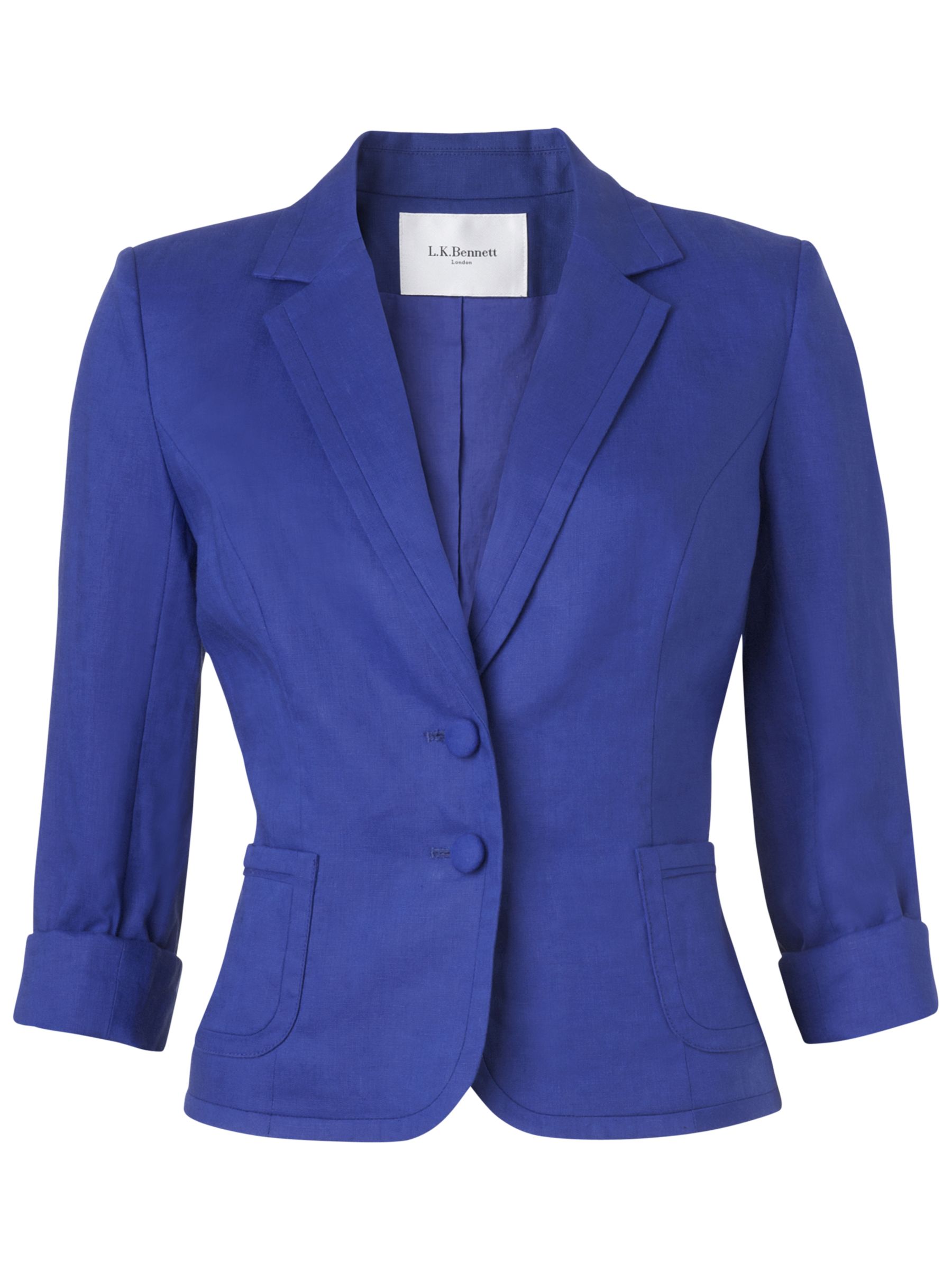 L.K. Bennett Lara Jacket, Cobalt at John Lewis