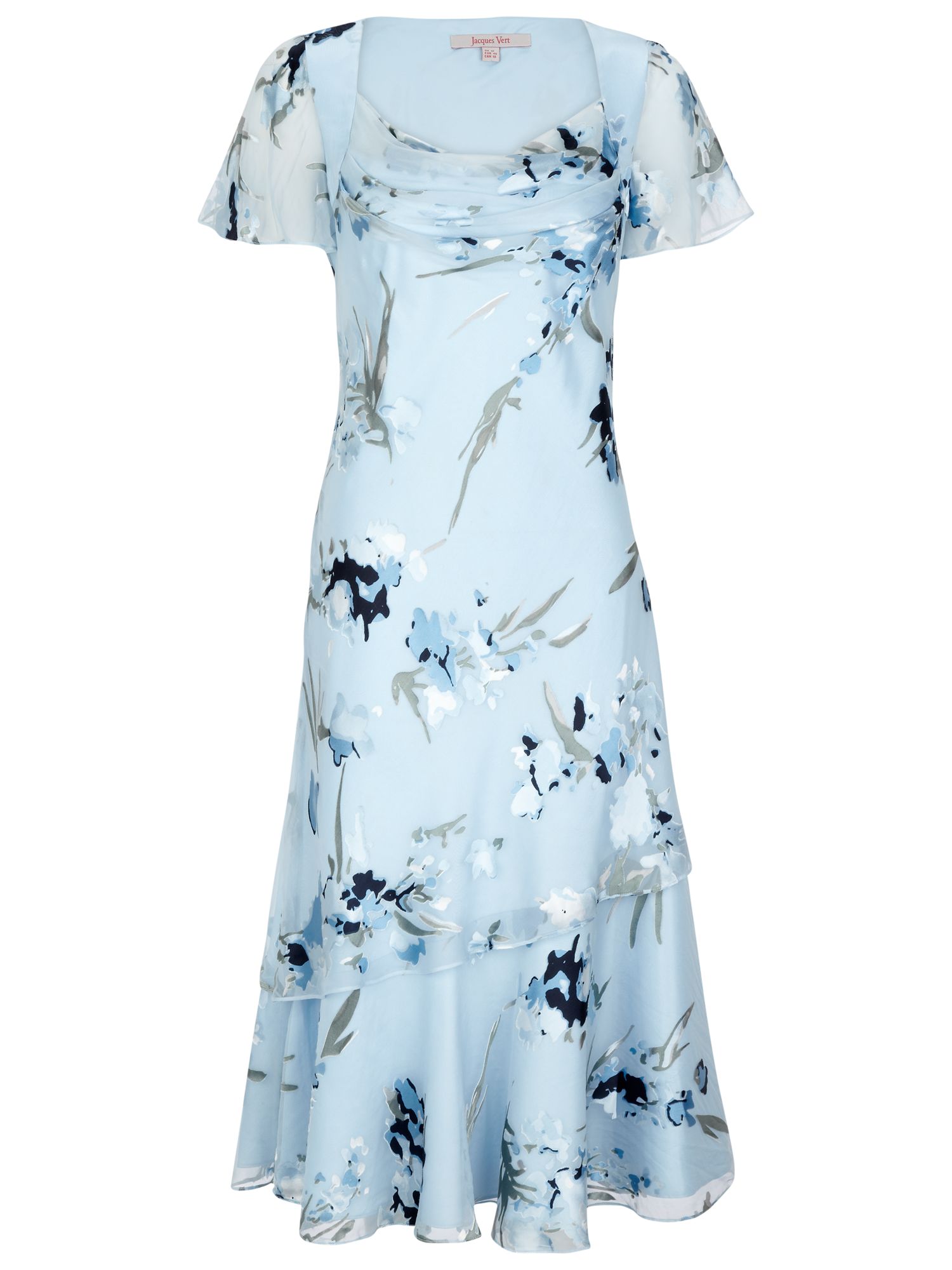 Jacques Vert Monet Devore Dress, Antigua at John Lewis