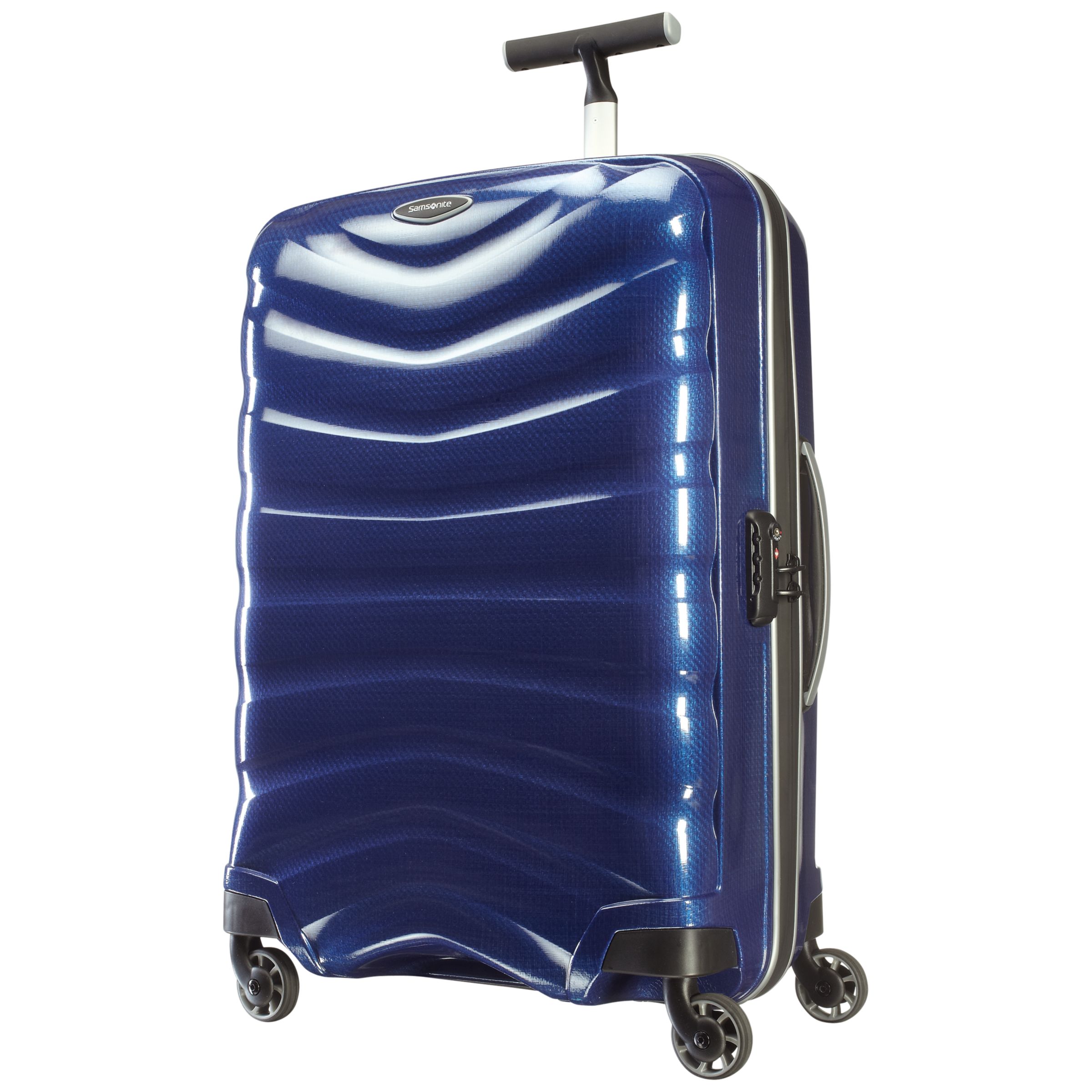 Samsonite Firelite 4-Wheel Spinner Suitcase, Deep Blue, Cabin at John Lewis