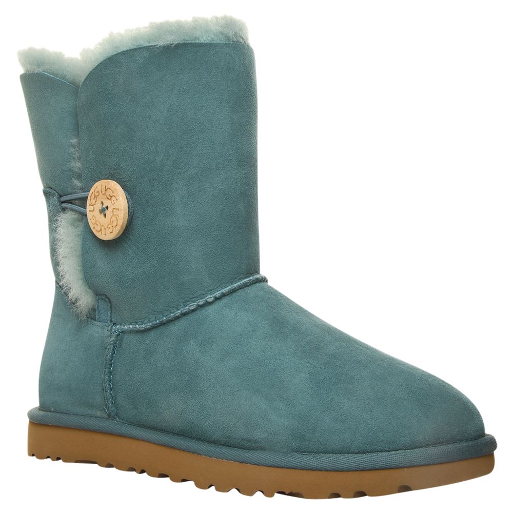 UGG Bailey Button Suede Ankle Boots, Teal at John Lewis