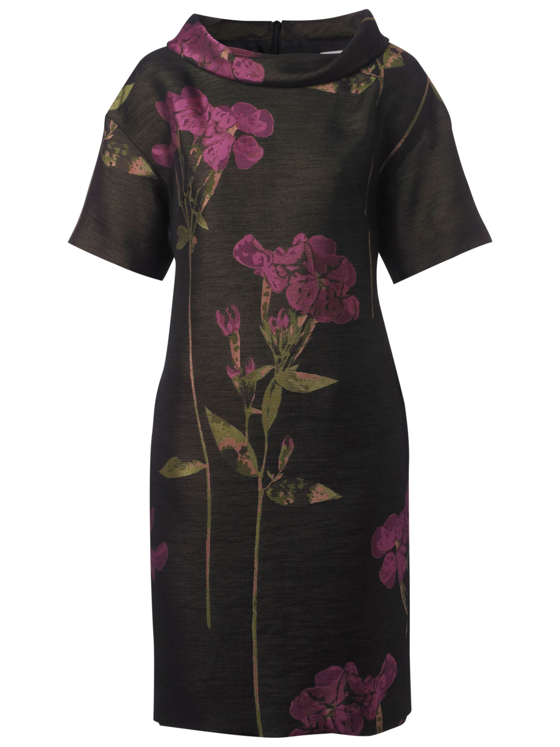 Hobbs Unlimited Iris Dress, Black Mauve at John Lewis