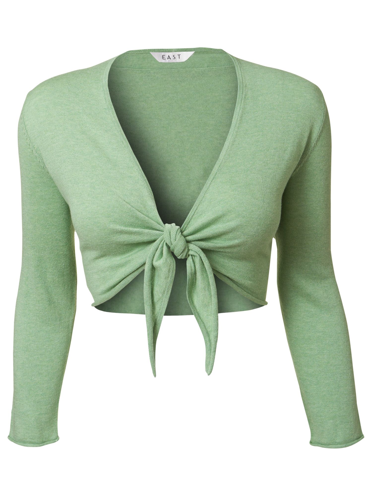 tie-front shrug