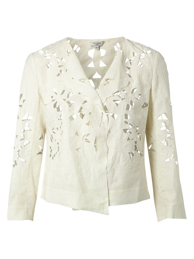 Hobbs Cowburn Jacket, Ivory at John Lewis