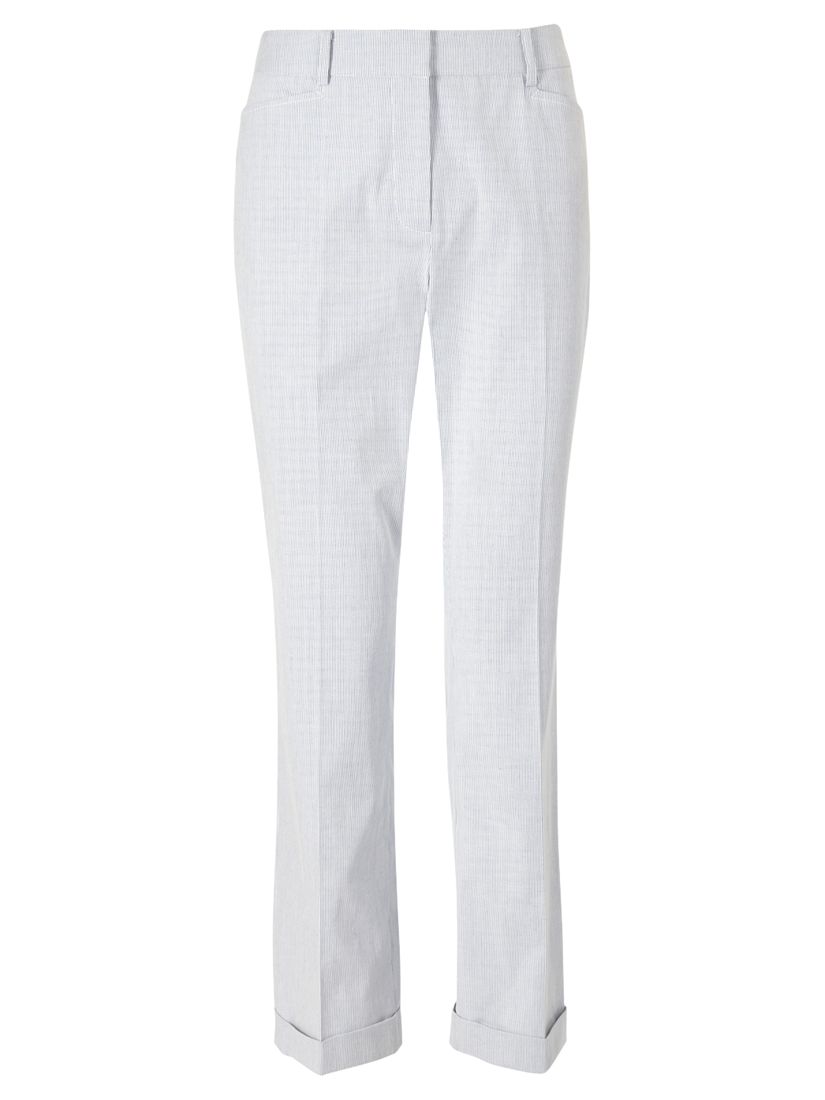 Viyella Candy Striped Trousers, White