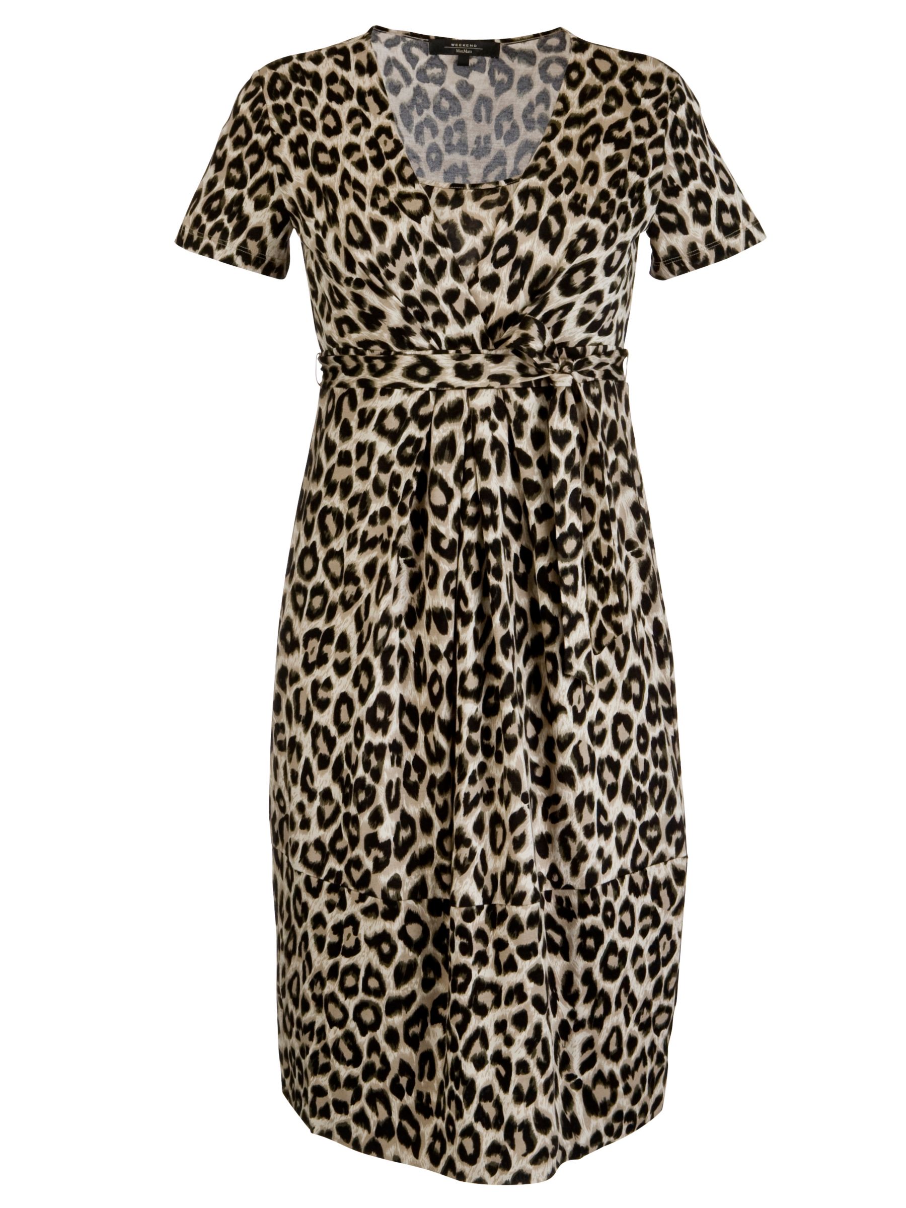 Weekend by MaxMara Vernice Leopard Dress, Brown at John Lewis