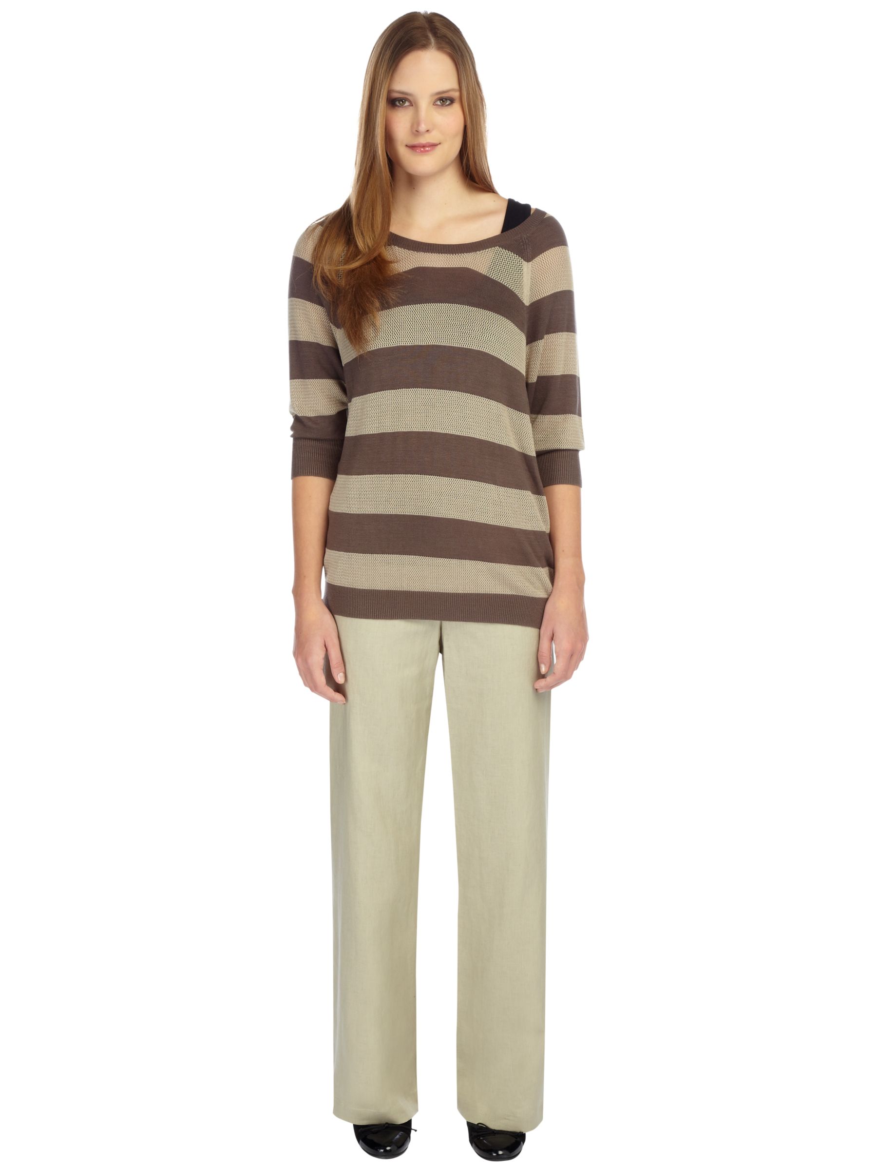 Planet striped jumper, light green
