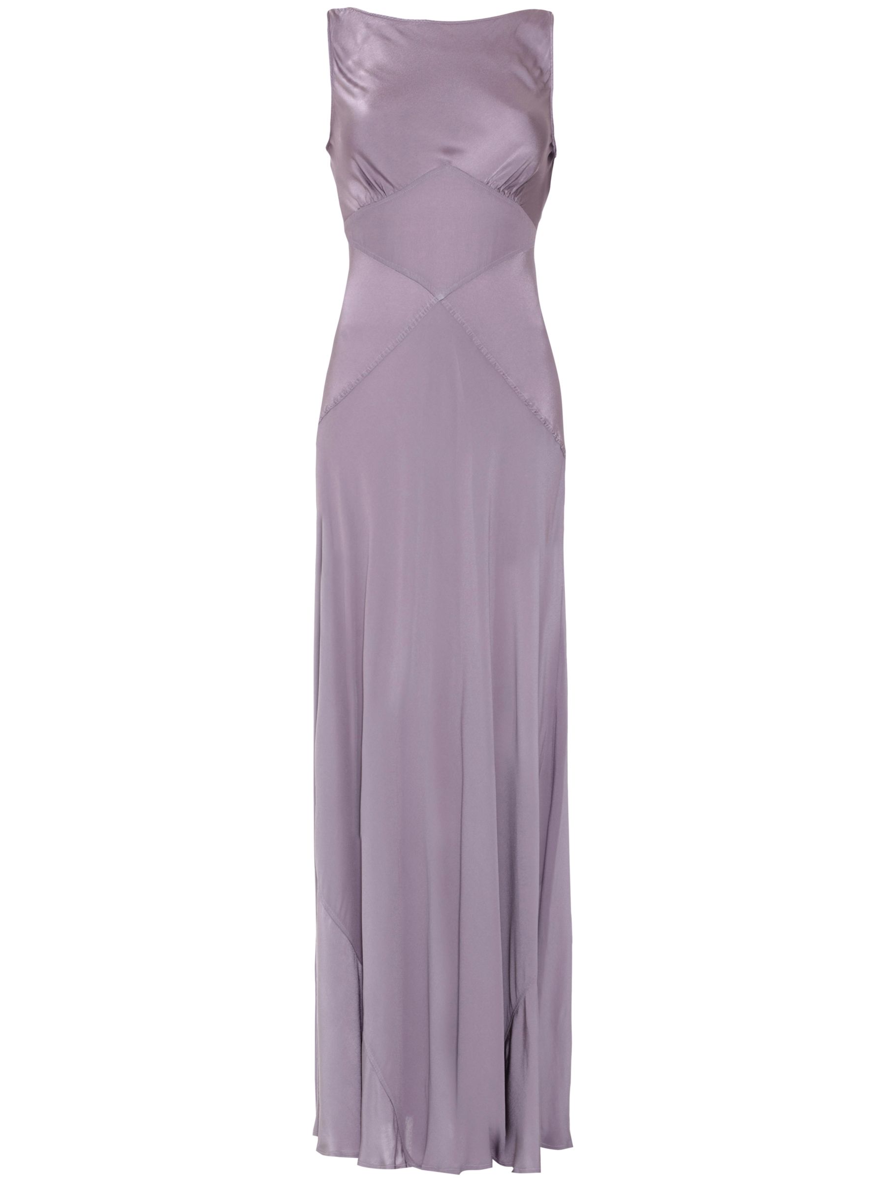 Ghost Chelsea Chiffon Tie Long Dress, Dusk at John Lewis