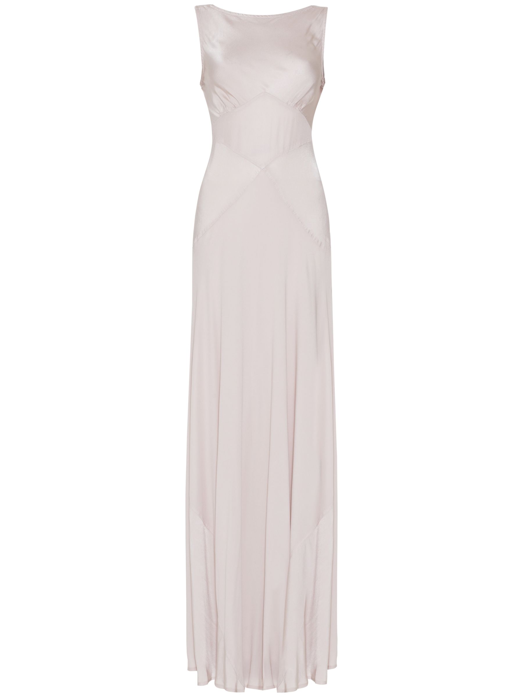 Ghost Chelsea Chiffon Tie Long Dress, Ivory at John Lewis