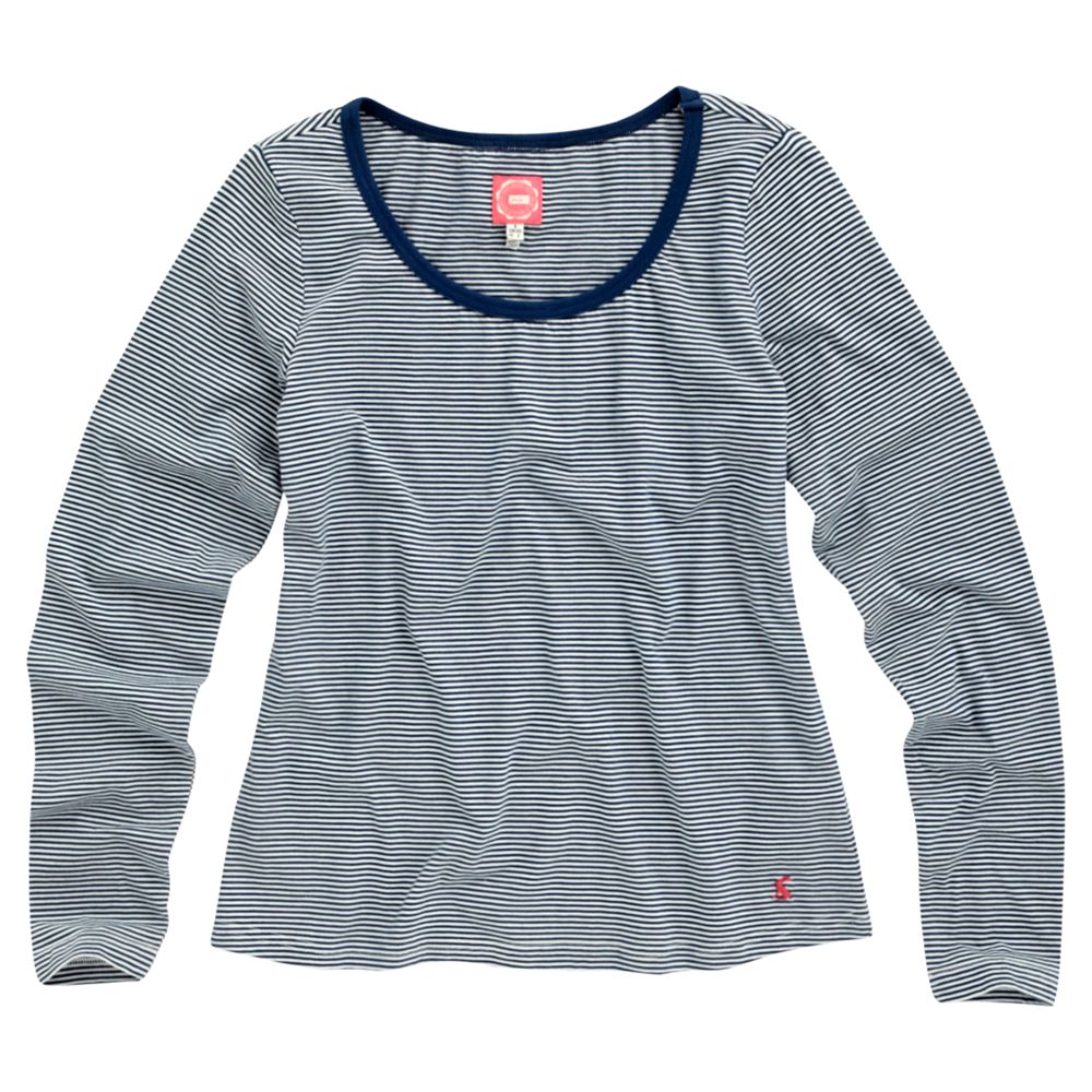 Joules Gail Stripe Pyjama Top, Blue