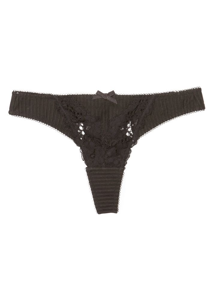 Elle Macpherson Intimates Big Wave Break Thong, Black