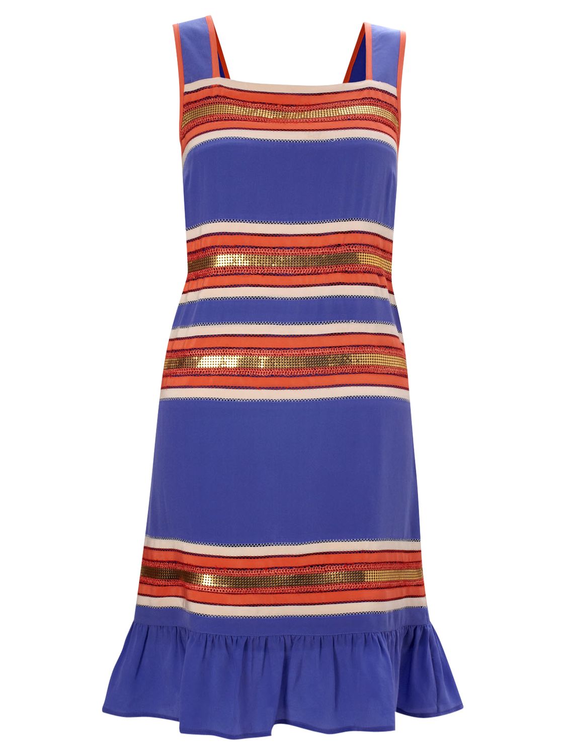 French Connection Chain Gang Strappy Dress, Violet at John Lewis