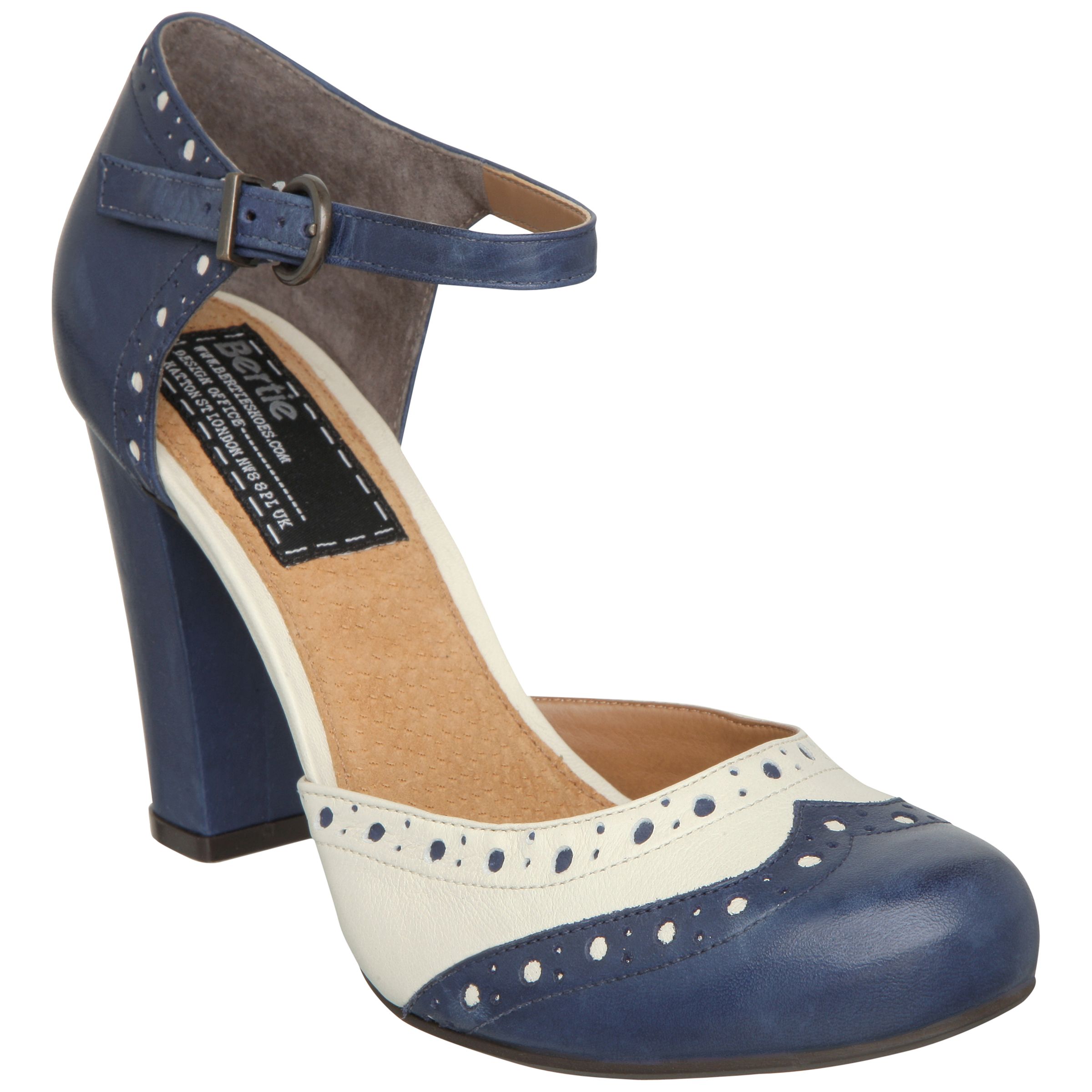 Blue Mary Jane Shoes on Buy Bertie Cino Leather Block Heel Mary Jane Court Shoes  Blue Online