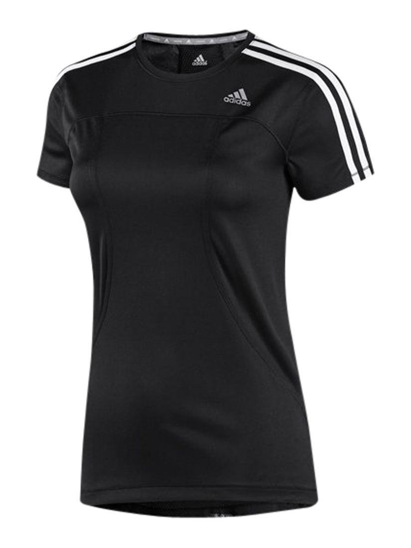 Adidas Response Short Sleeve T-Shirt, Black/White