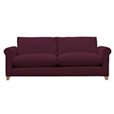 John Lewis Options Scroll Arm Grand Sofa, Eaton Cassis, width 217cm