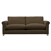 John Lewis Options Scroll Arm Grand Sofa, Eaton Chocolate, width 217cm