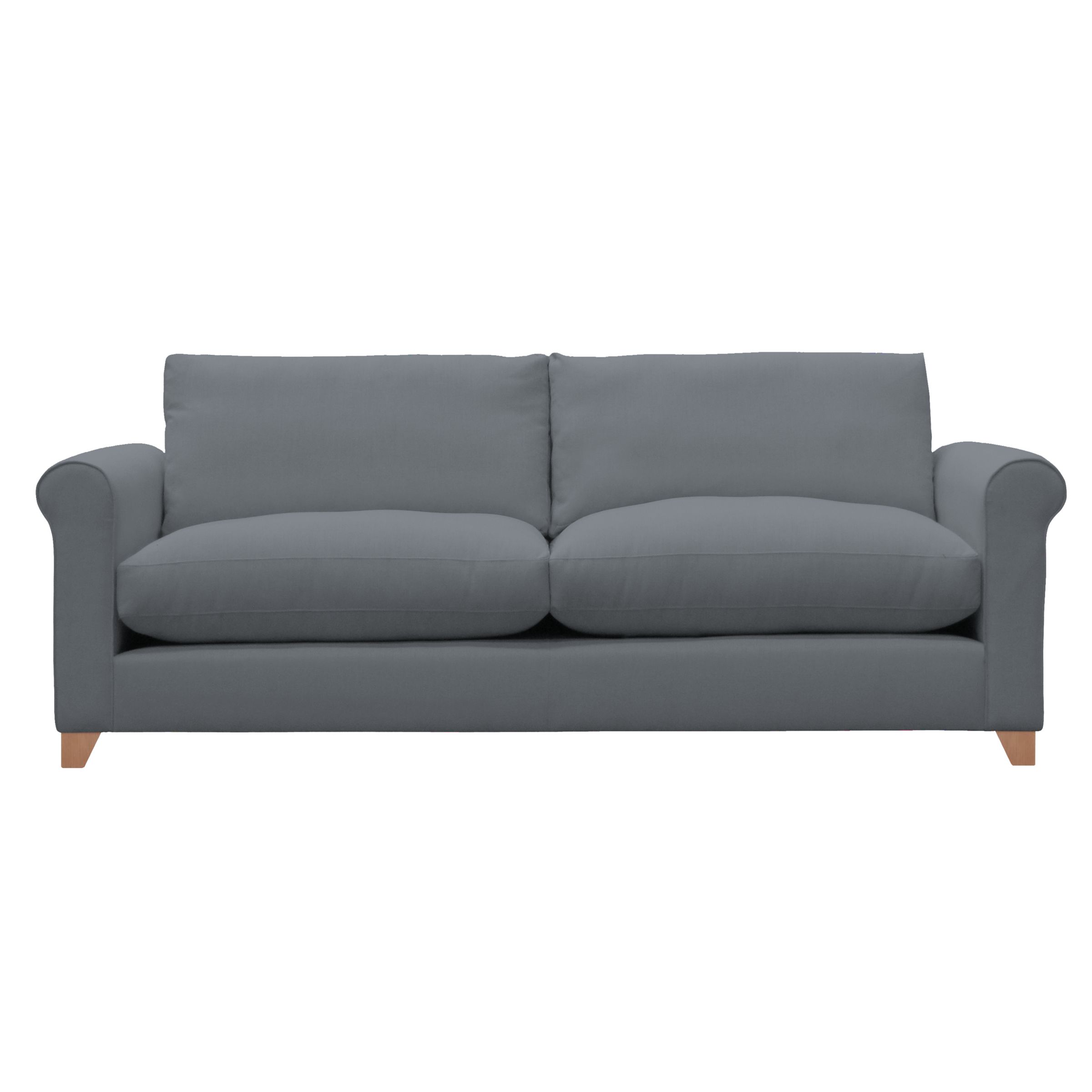 John Lewis Options Scroll Arm Grand Sofa, Eaton Grey, width 217cm