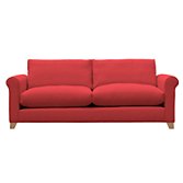John Lewis Options Scroll Arm Grand Sofa, Linley Red, width 217cm