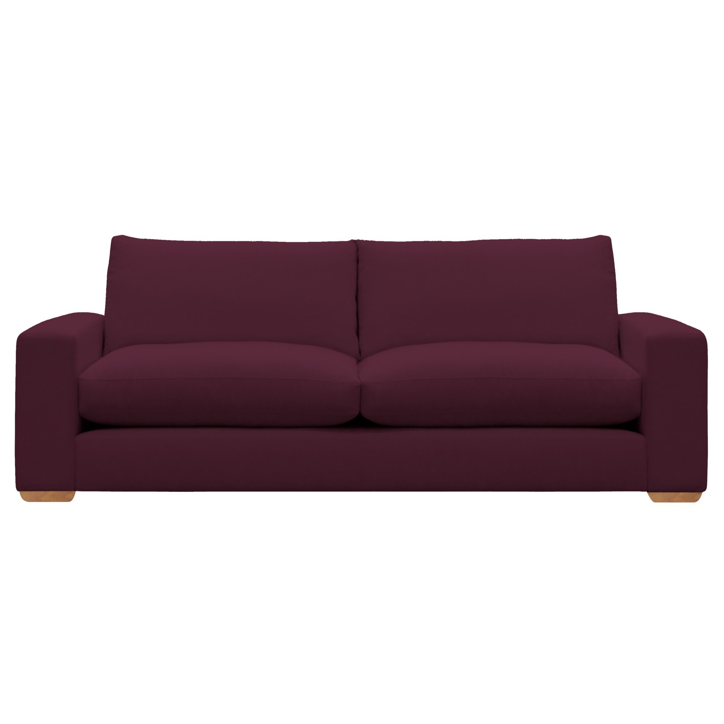 John Lewis Options Wide Arm Grand Sofa, Eaton Cassis, width 225cm