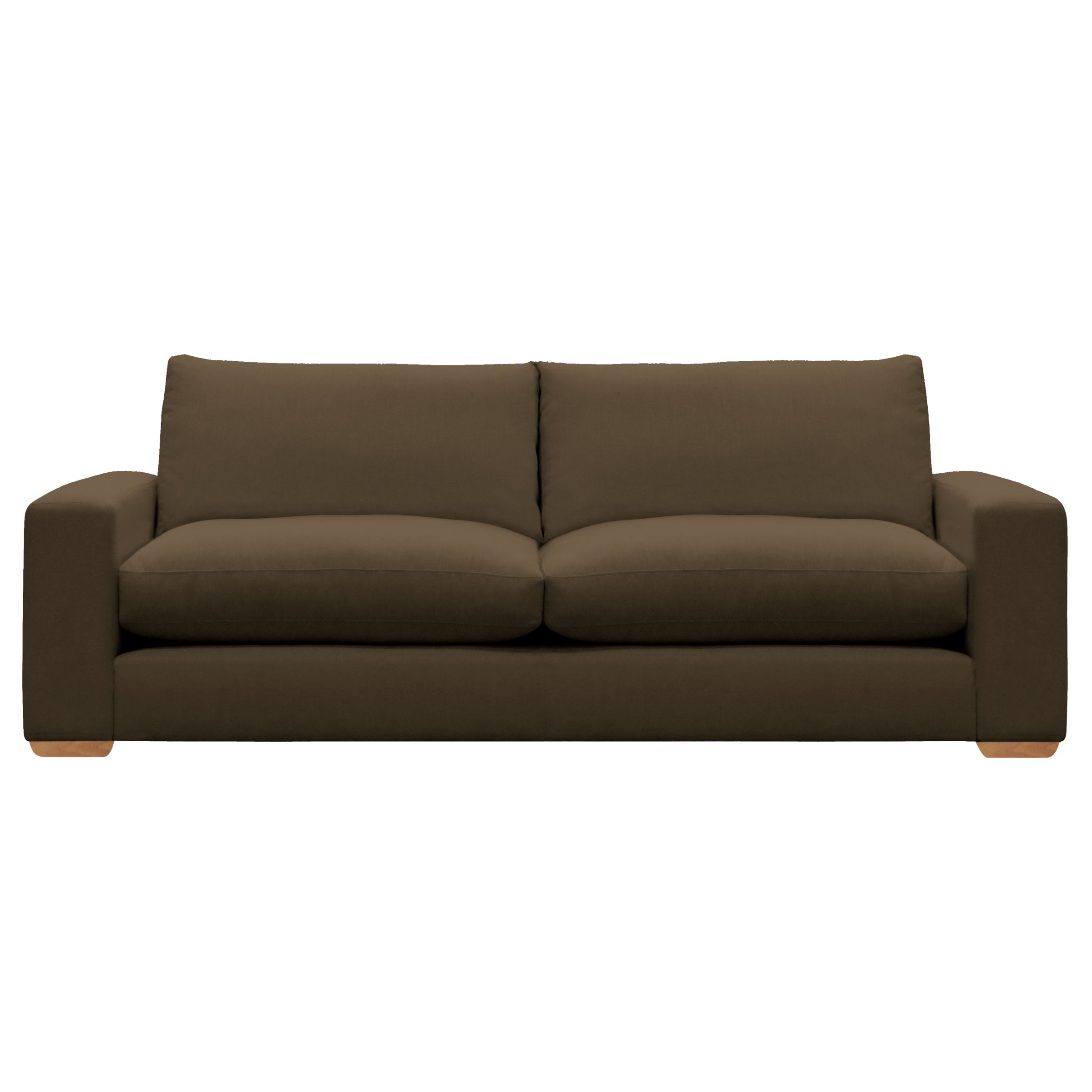 John Lewis Options Wide Arm Grand Sofa, Eaton Chocolate, width 225cm