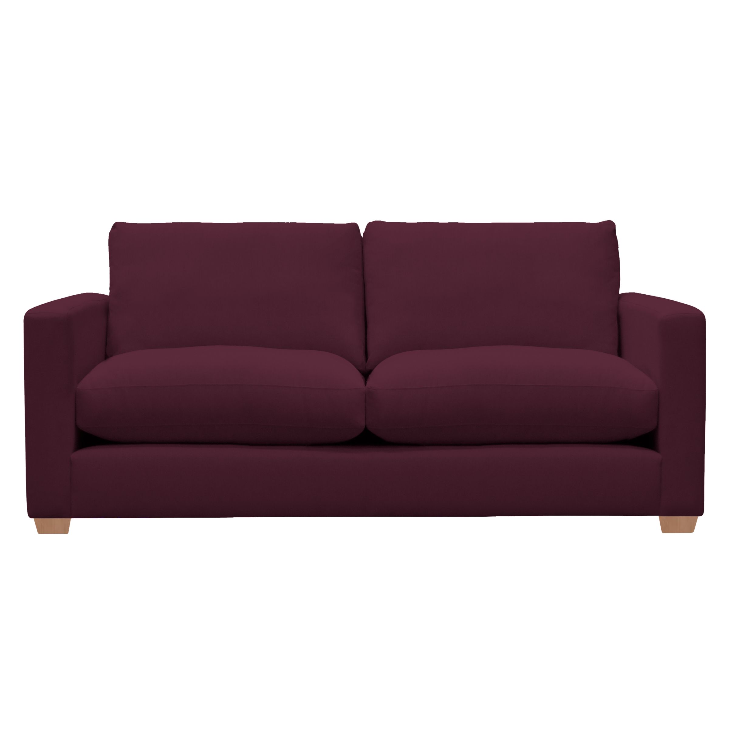 John Lewis Options Slim Arm Large Sofa, Eaton Cassis, width 200cm