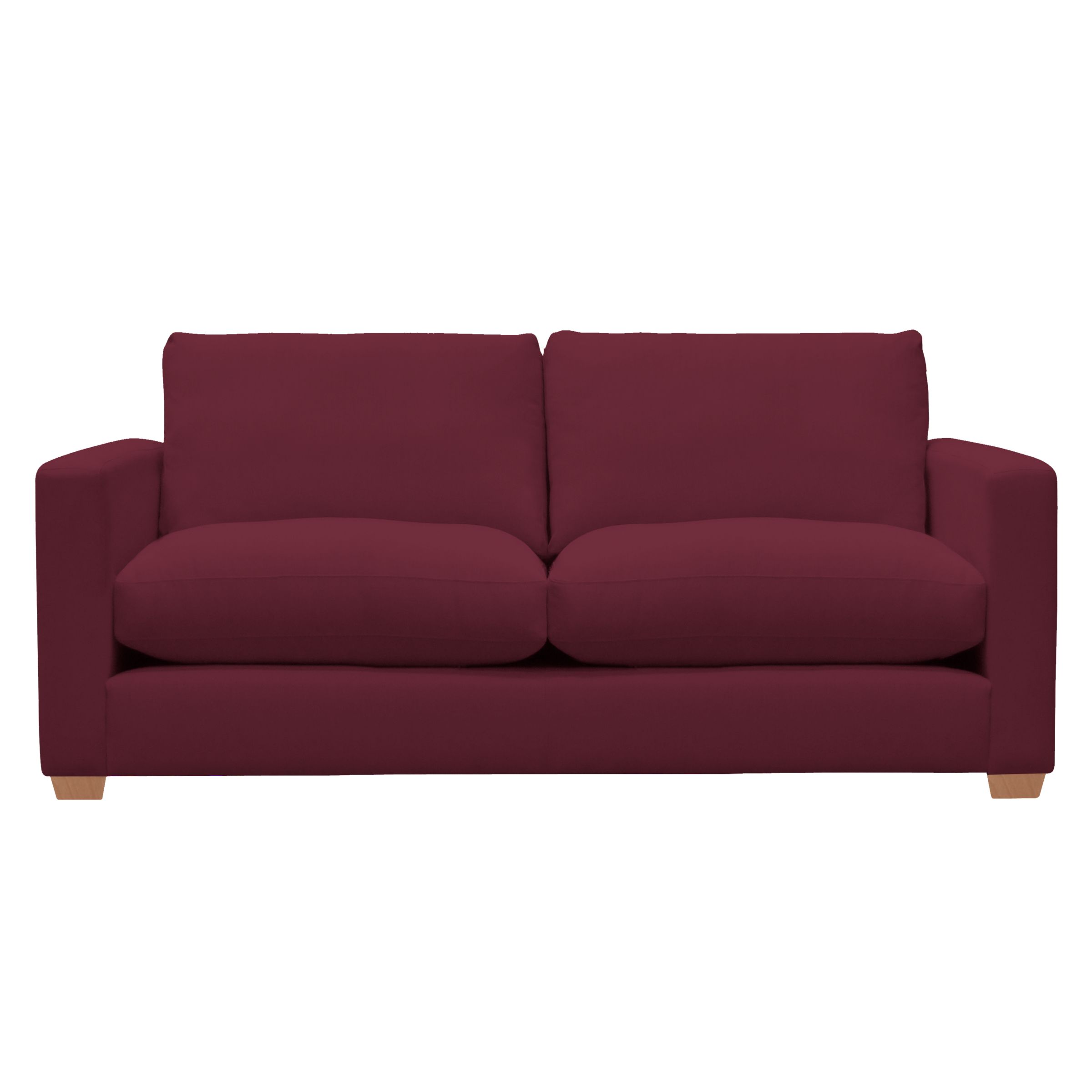 John Lewis Options Slim Arm Large Sofa, Linley Mulberry, width 187cm
