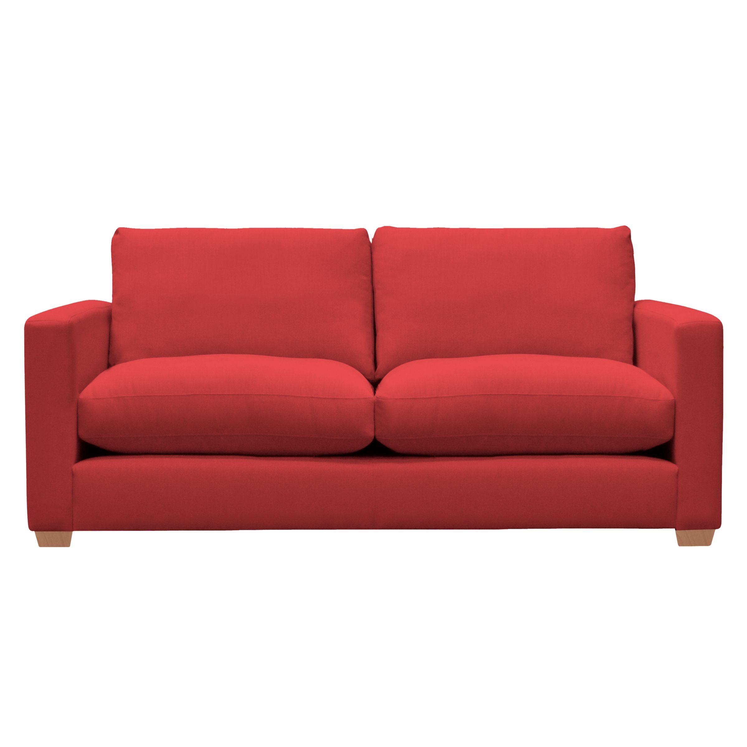 John Lewis Options Slim Arm Large Sofa, Linley Red, width 187cm