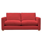 John Lewis Options Slim Arm Large Sofa, Linley Red, width 187cm