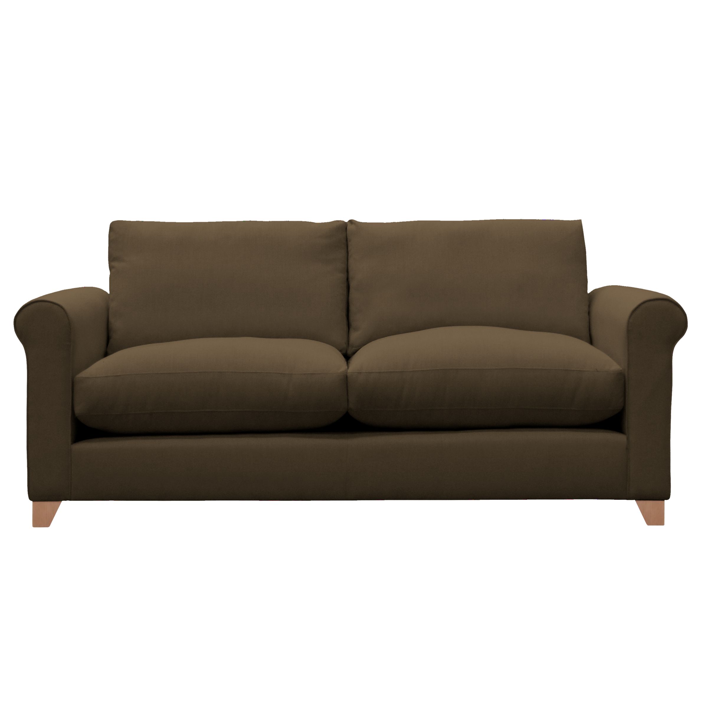 John Lewis Options Scroll Arm Large Sofa, Eaton Chocolate, width 192cm