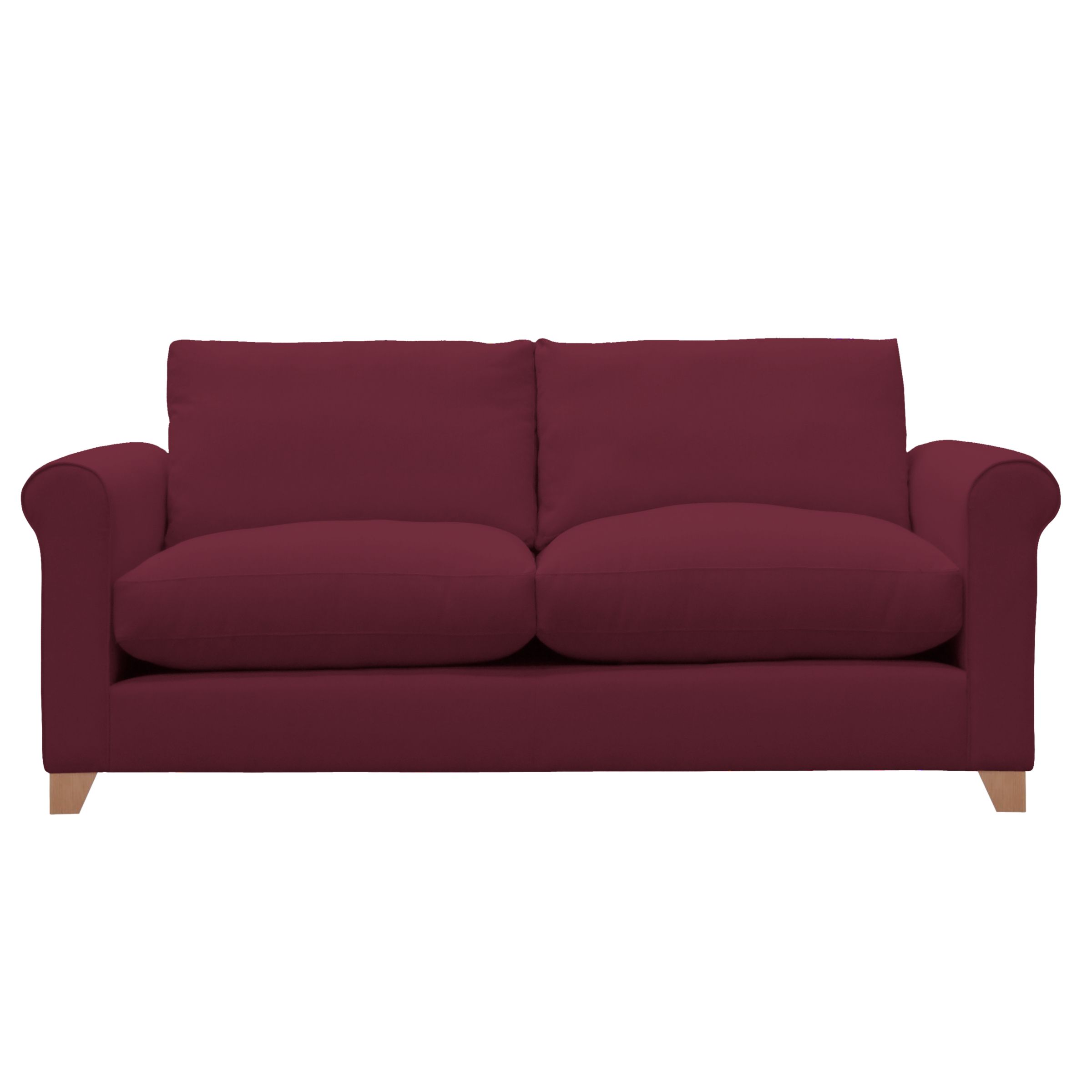 John Lewis Options Scroll Arm Large Sofa, Linley Mulberry, width 192cm