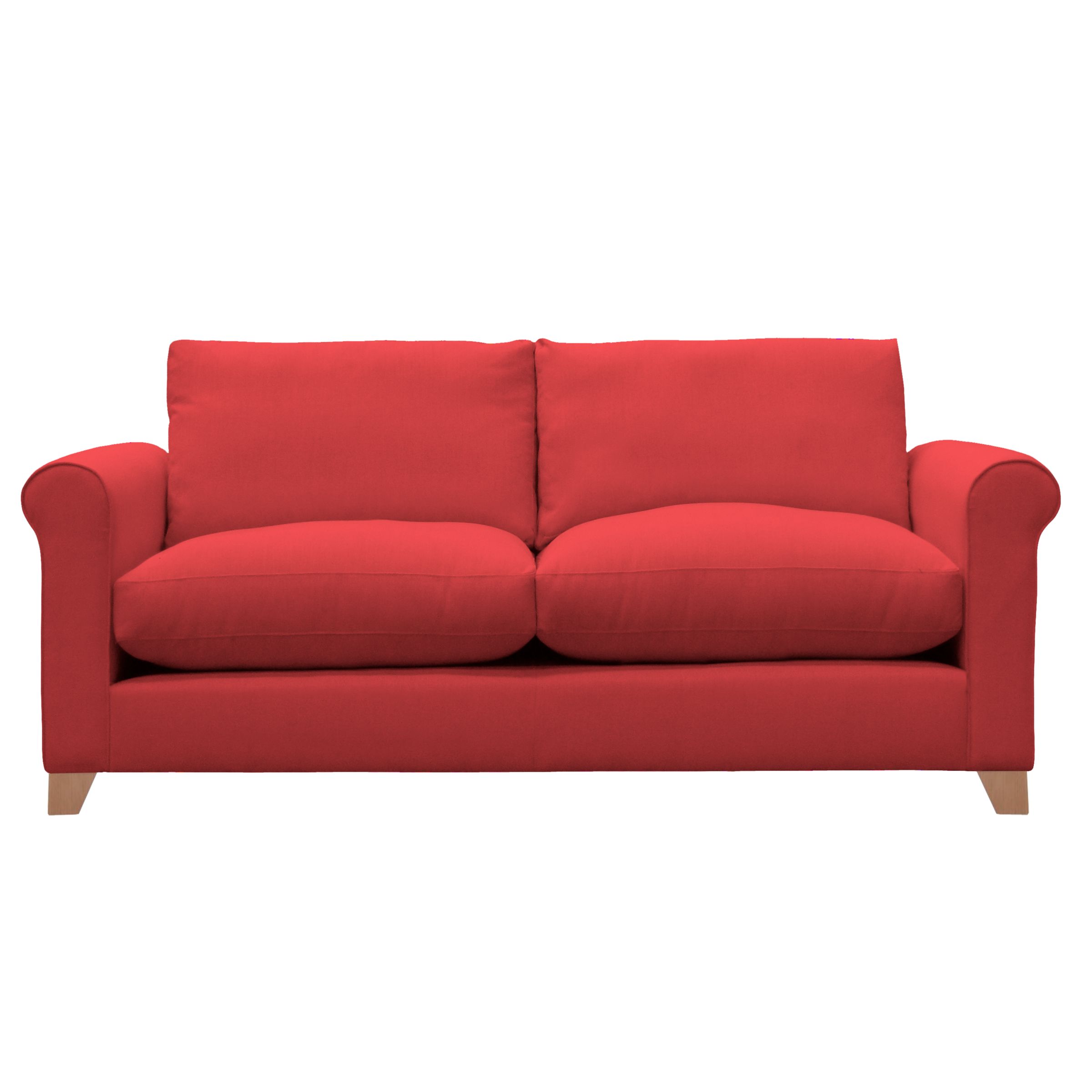 John Lewis Options Scroll Arm Large Sofa, Linley Red, width 192cm