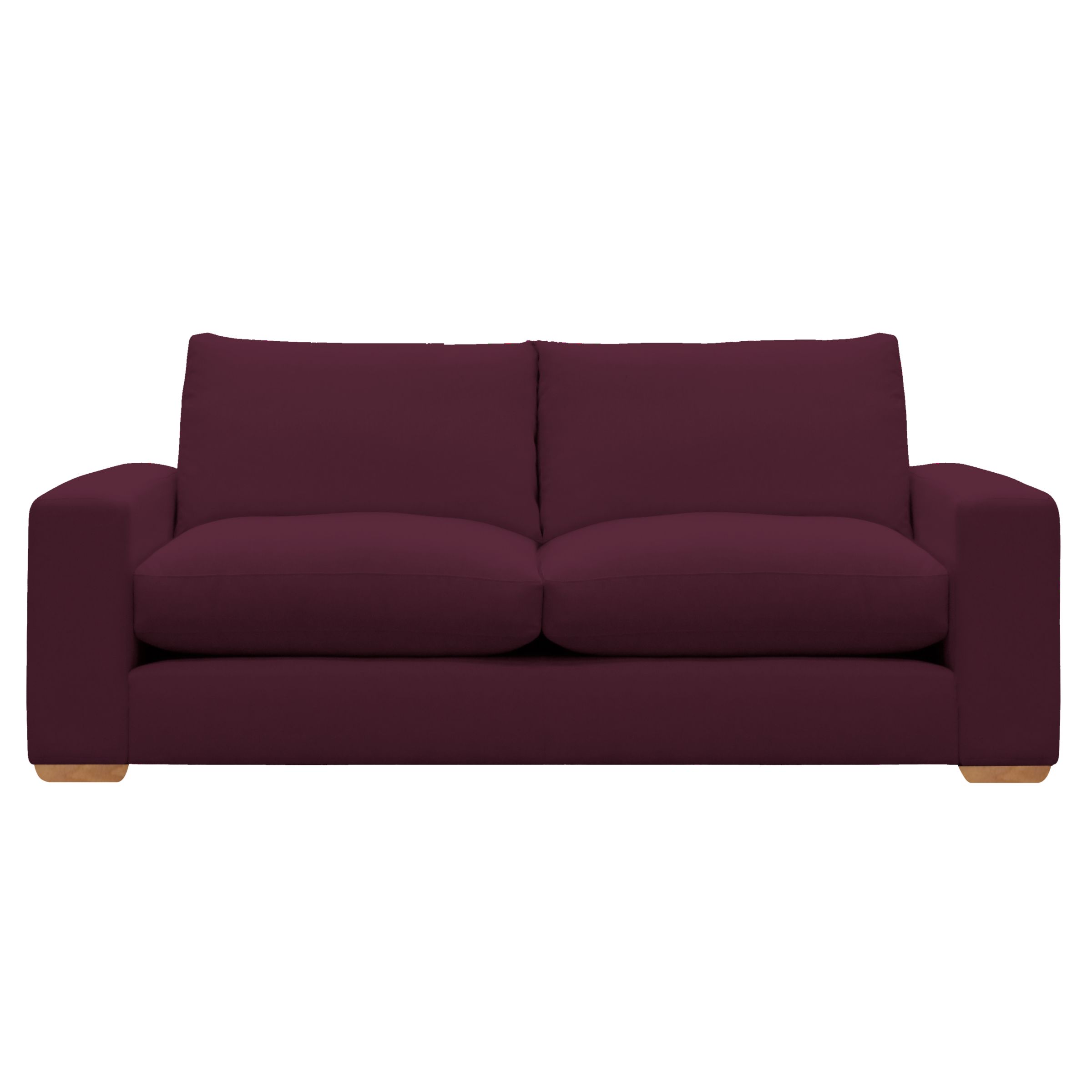 John Lewis Options Wide Arm Large Sofa, Eaton Cassis, width 200cm