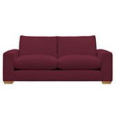 John Lewis Options Wide Arm Large Sofa, Linley Mulberry, width 200cm