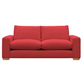John Lewis Options Wide Arm Large Sofa, Linley Red, width 200cm