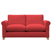 John Lewis Options Scroll Arm Medium Sofa, Linley Red, width 175cm