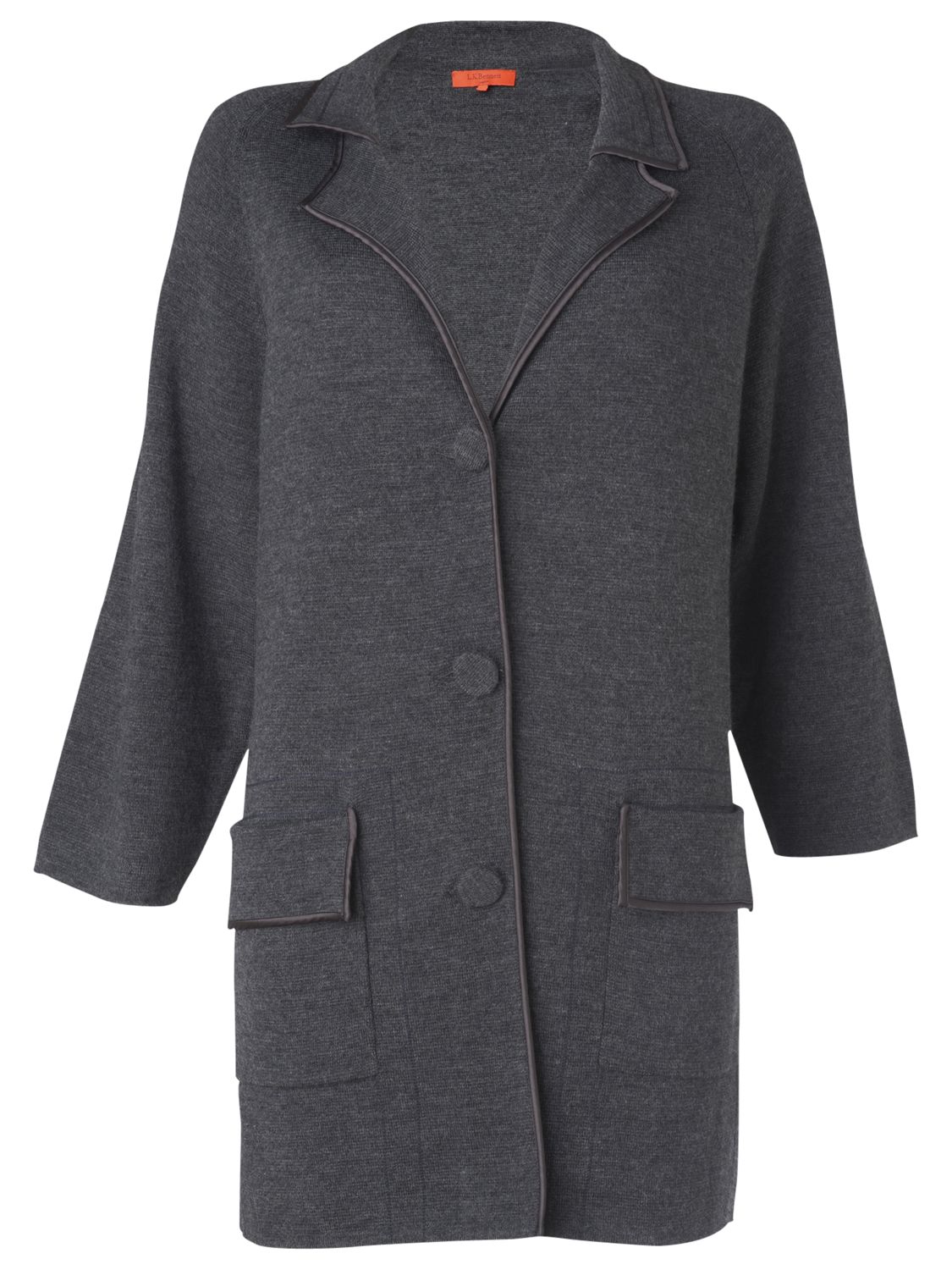 L.K. Bennett Abigail Coat, Charcoal