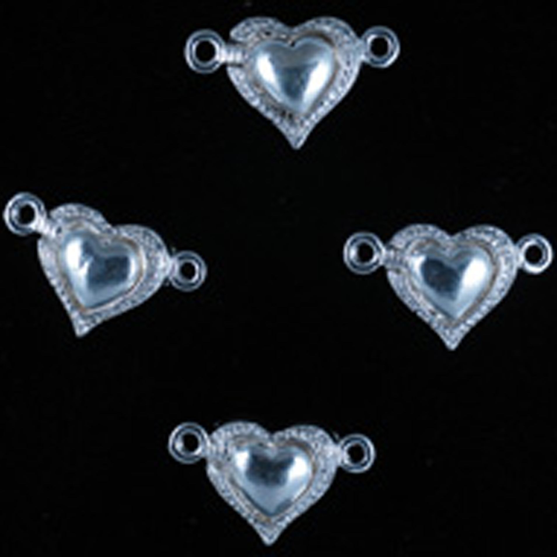 Jesse James Magnetic Clasp, Heart, Silver