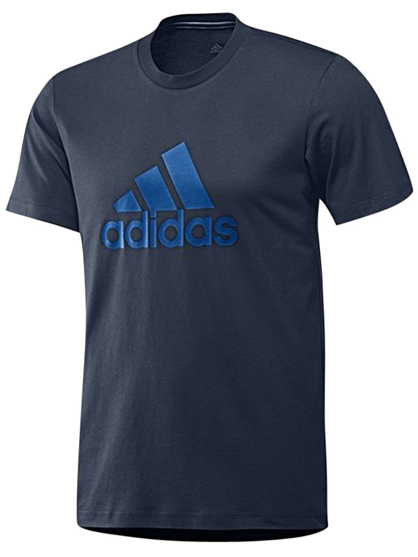 Adidas Essentials Logo T-Shirt, Navy/Blue