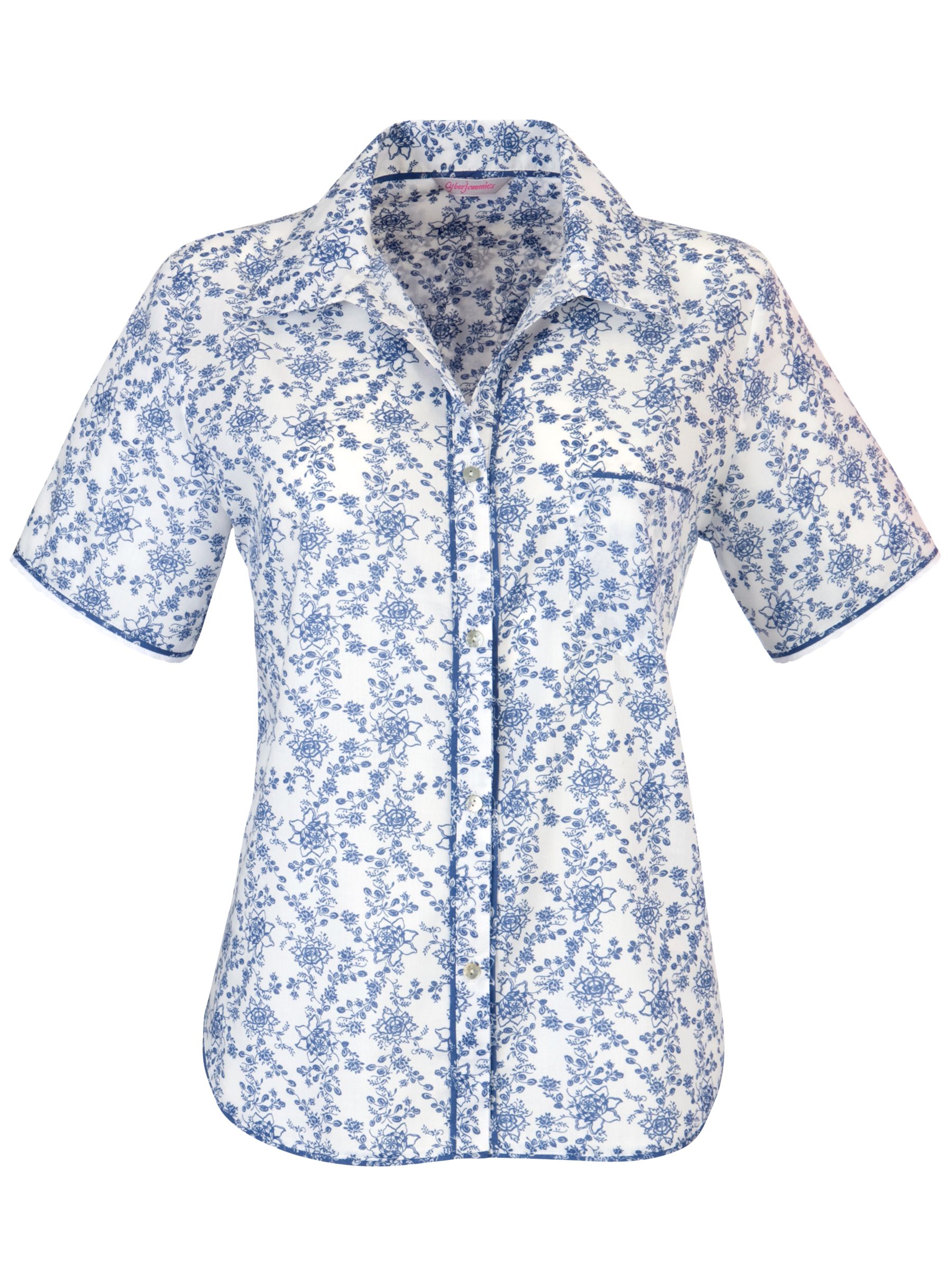 Cyberjammies China Blue Pyjama Top, Blue/White