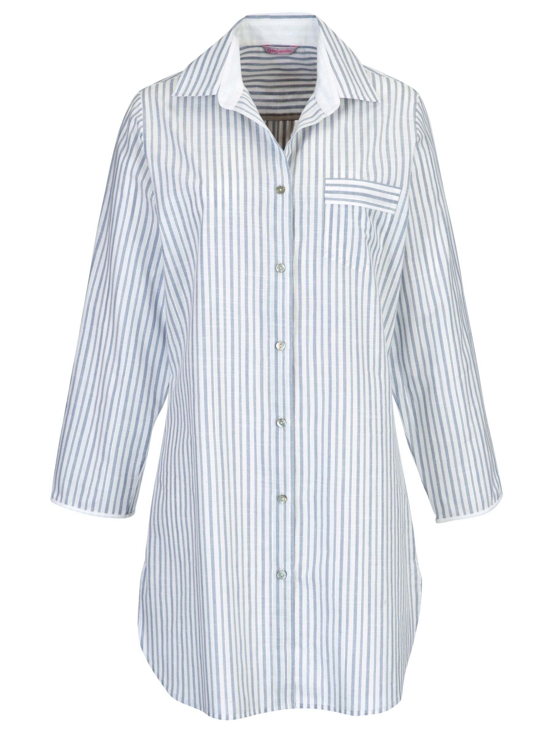 Cyberjammies China Blue Stripe Nightshirt, Blue/White