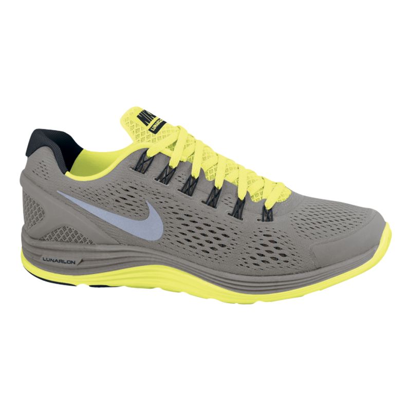 Nike LunarGlide+ 4 Running Shoes, Grey/Yellow