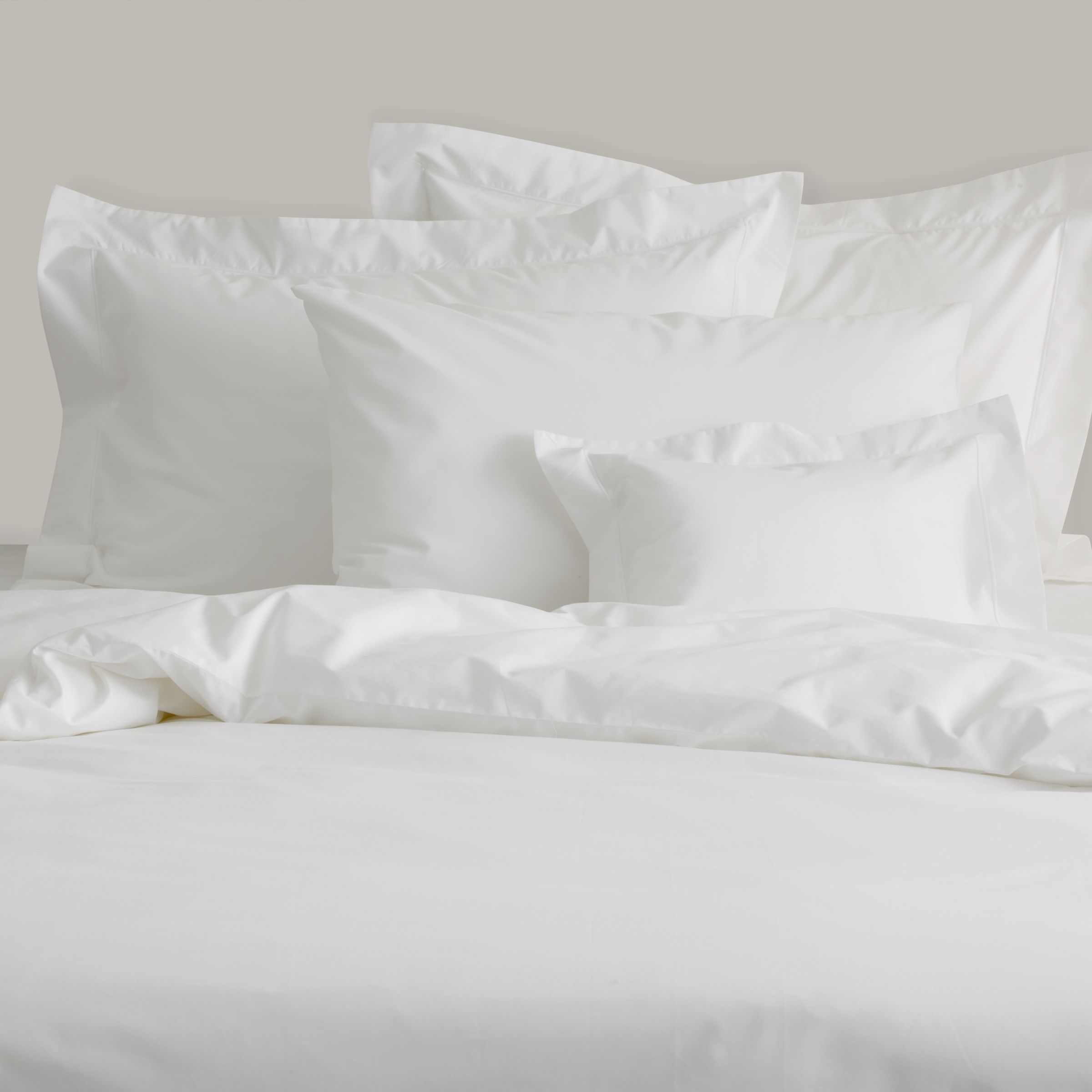 John Lewis Satin Stitch Duvet Covers, White