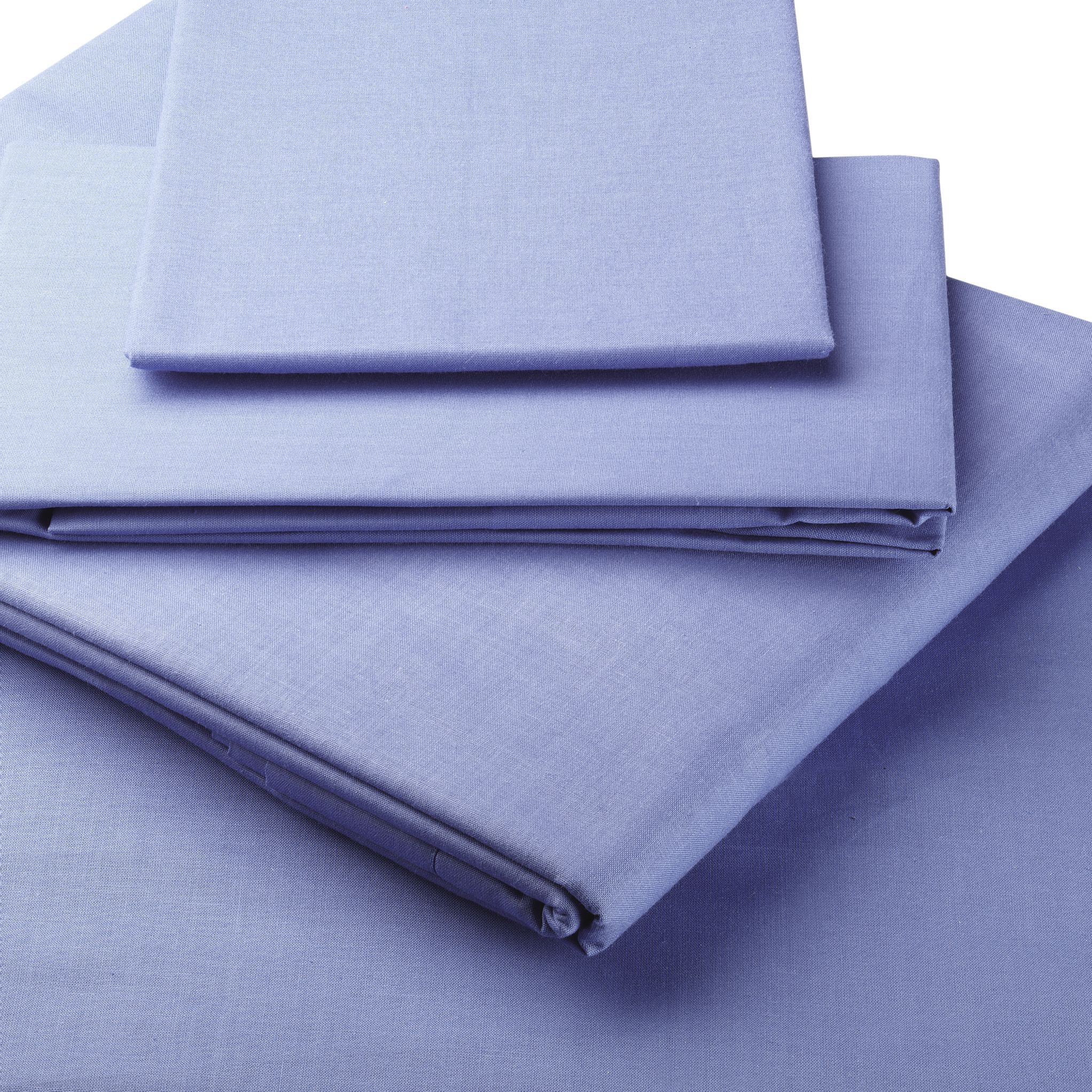 John Lewis Polycotton Percale Pillowcase, Sky Blue, Square at John Lewis Department Store
