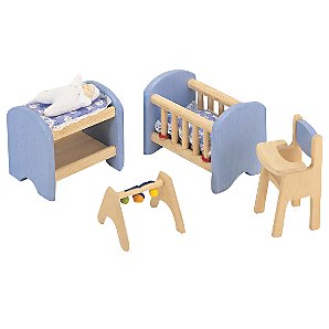 Unbranded Wooden Dolls House Furniture Nursery- PINTOY