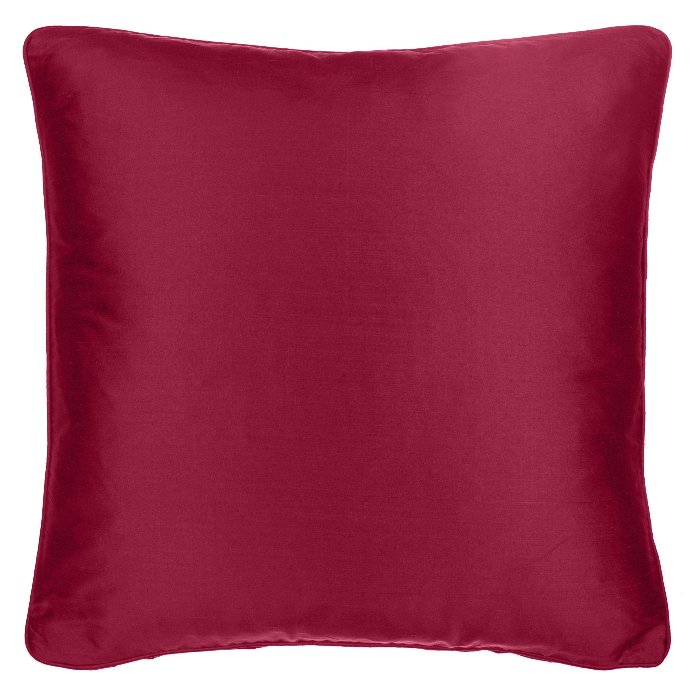 John Lewis Silk Cushion, Fuchsia, One size