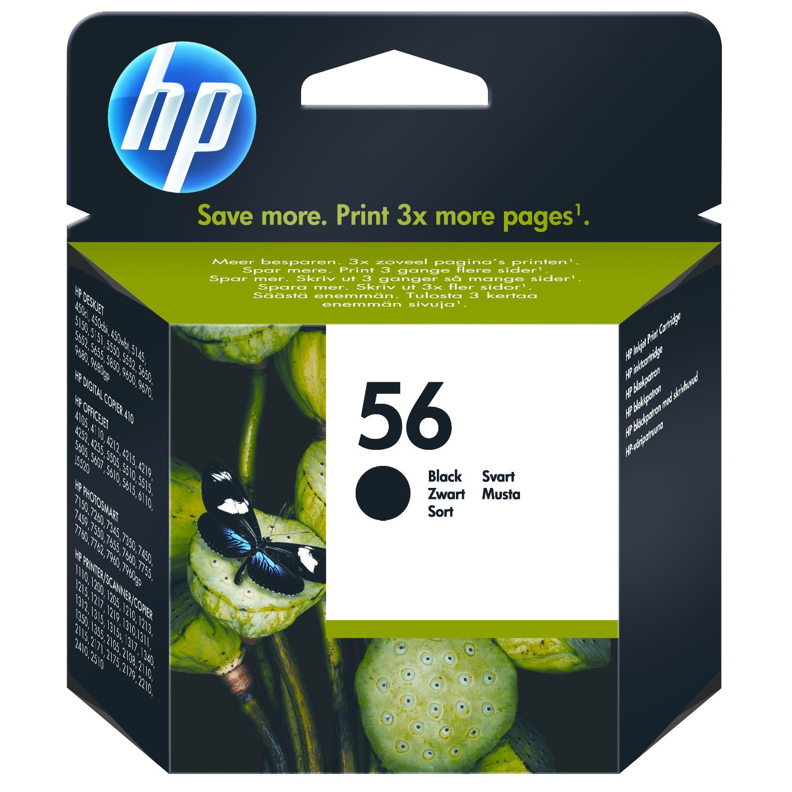 HP Inkjet Cartridge, Black, C6656A